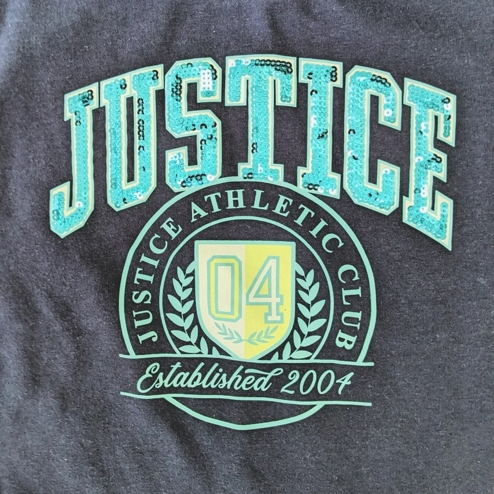 Justice Kids Blue and Green Tie-Dye Hoodie and Navy Sweatshirt Set